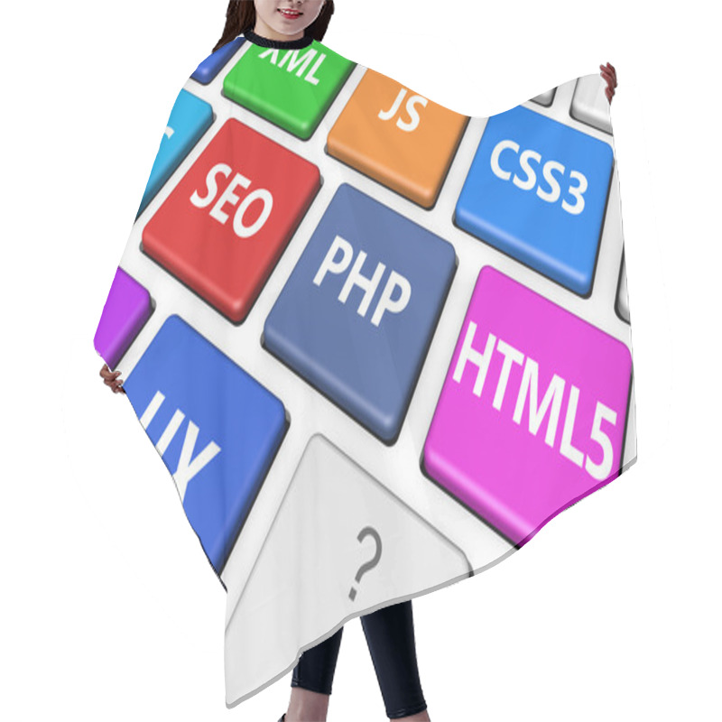 Personality  Web Design Internet Development Concept Hair Cutting Cape