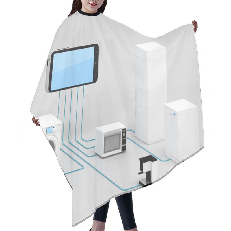 Personality  Internet Of Things Concept Hair Cutting Cape