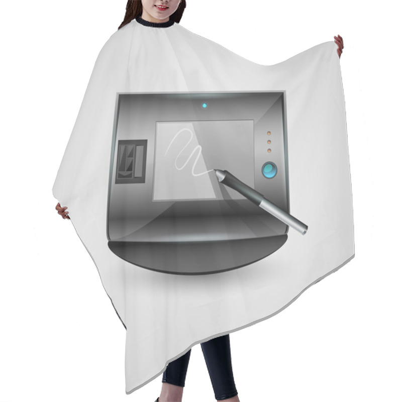 Personality  Vector Graphic Tablet Icon Hair Cutting Cape