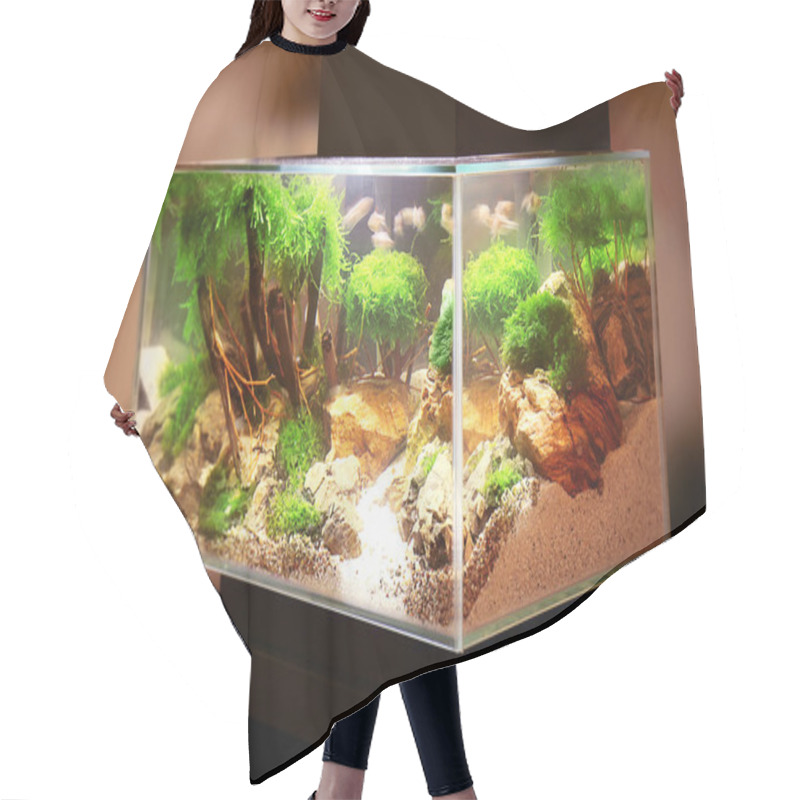 Personality  Pet Shop Aquarium Hair Cutting Cape