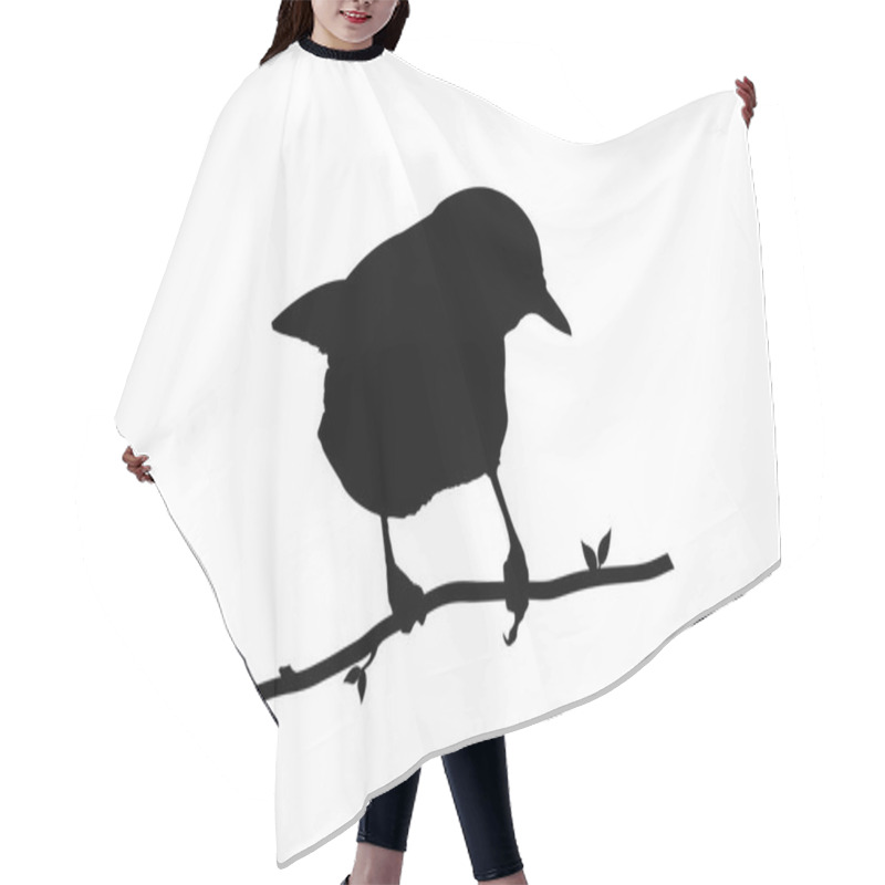 Personality  Silhouette Bird On White Background Hair Cutting Cape