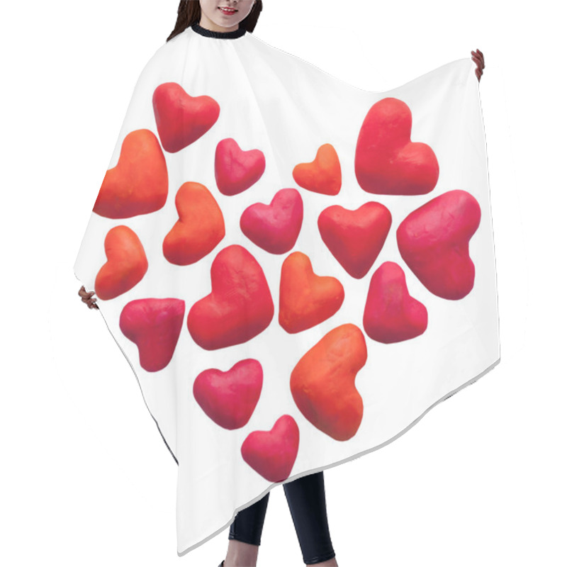 Personality  Plasticine Heart From Many Little Hearts Hair Cutting Cape