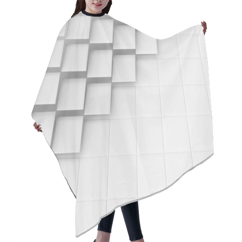 Personality  Abstract Squares 3d Design Background Hair Cutting Cape