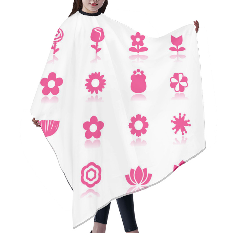 Personality  Flower Vector Set Hair Cutting Cape