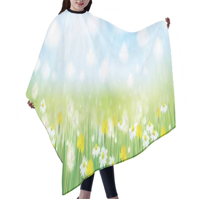 Personality  Nature  Spring Background. Hair Cutting Cape