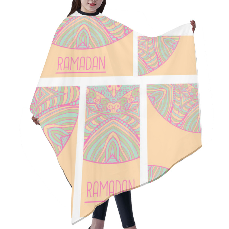 Personality  Set Of Ornamental Ethnic Cards With Mandalas Hair Cutting Cape