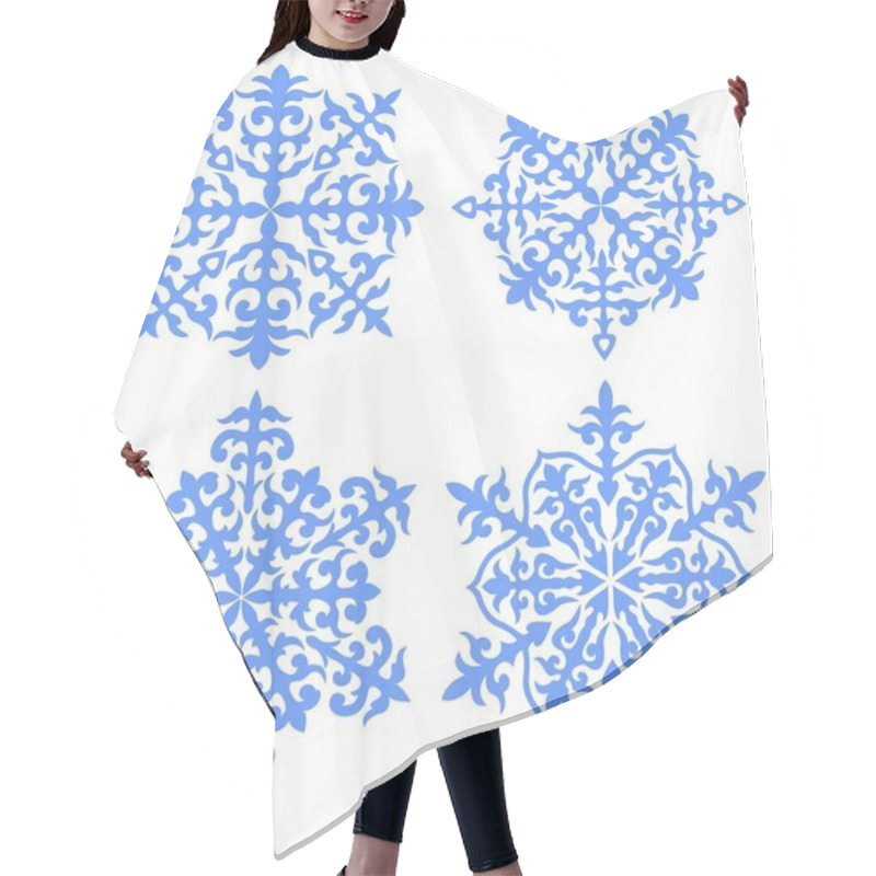 Personality  Beautiful Ornaments In The Form Of A Snowflake Hair Cutting Cape