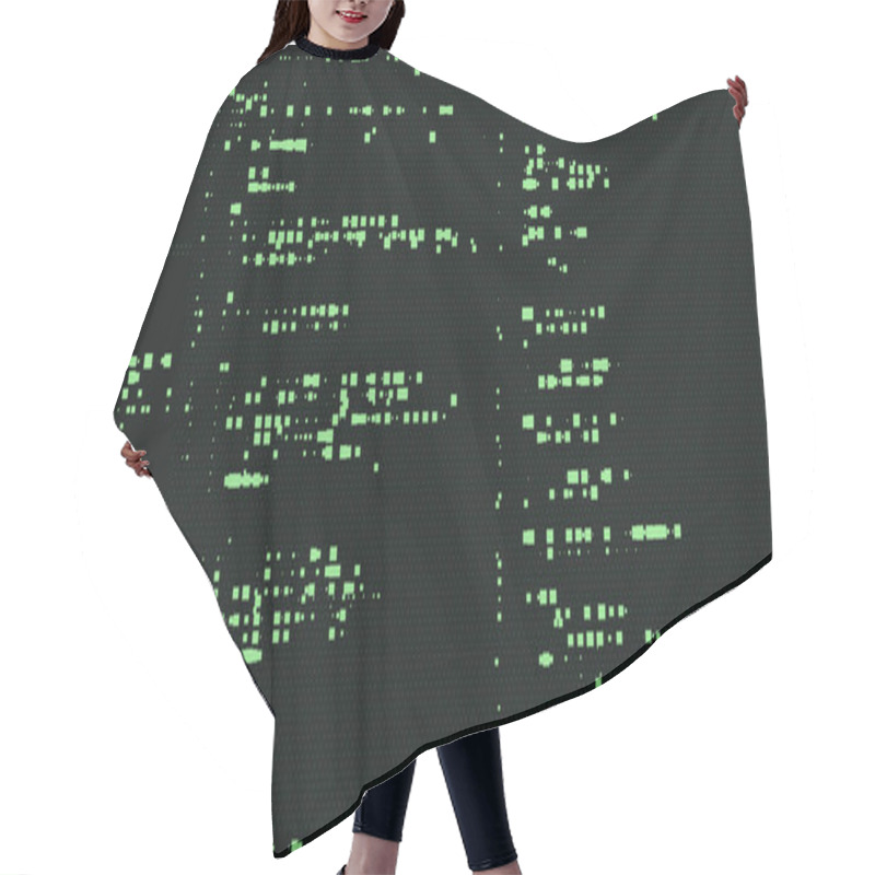 Personality  Programming Console Illustration. Code Terminal Hair Cutting Cape