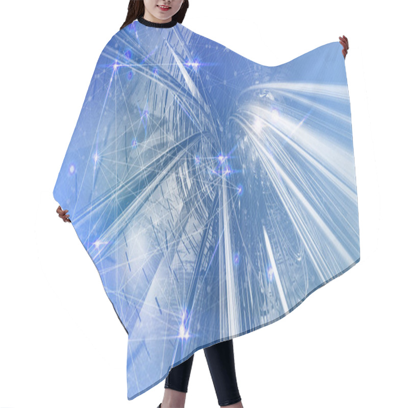 Personality  3d Technology Background Hair Cutting Cape