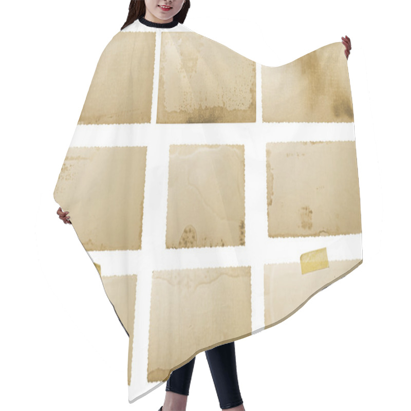 Personality  Old Photo Paper Hair Cutting Cape