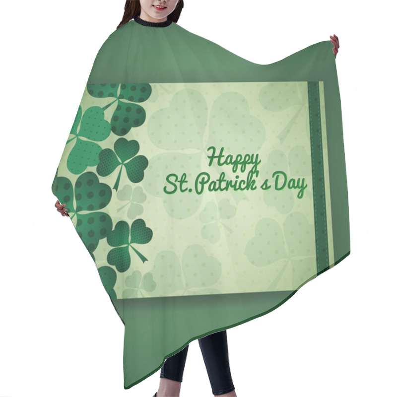 Personality  St. Patrick Greeting Card, Vector Hair Cutting Cape