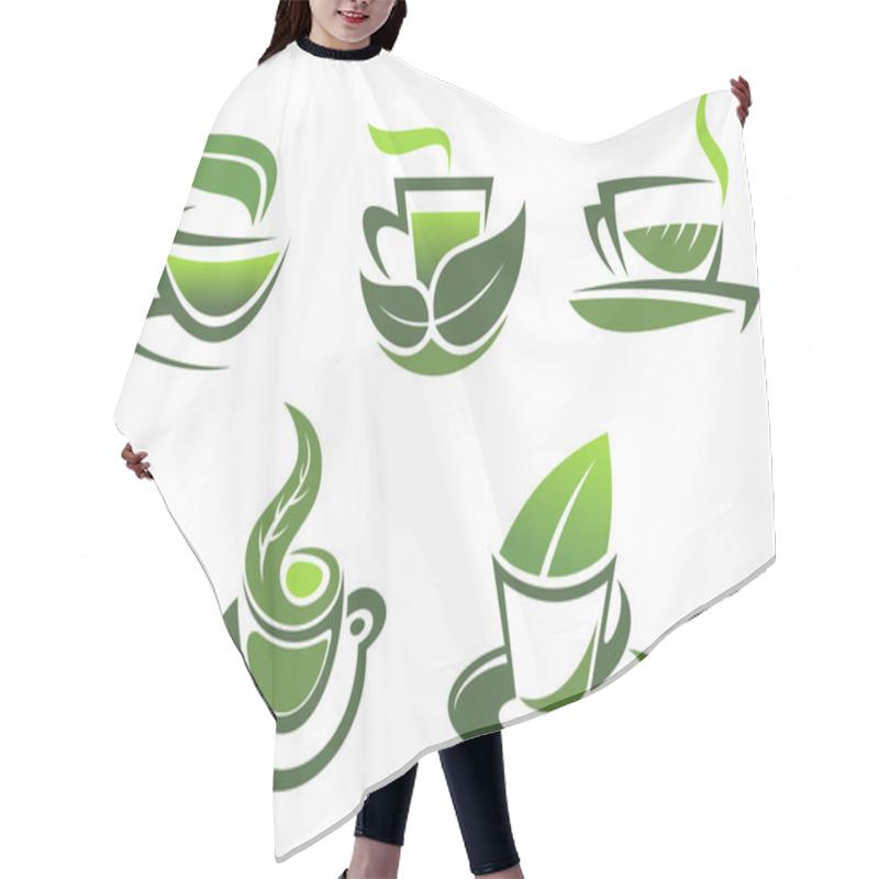 Personality  Green Tea Symbols And Emblems Hair Cutting Cape