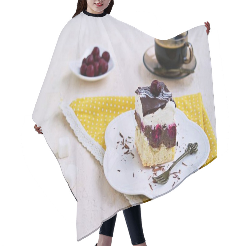 Personality  Sliced Cake Danube Waves: Vanilla And Chocolate Sponge Cake With Cherries, Vanilla Pudding, Coated With Chocolate And Decorated With Cherries. Dessert Recipes. Valentine's Day. German Cuisine. Hair Cutting Cape