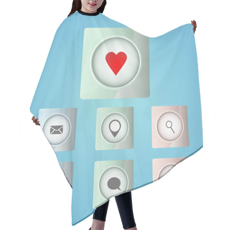 Personality  Web And Internet Icons Hair Cutting Cape