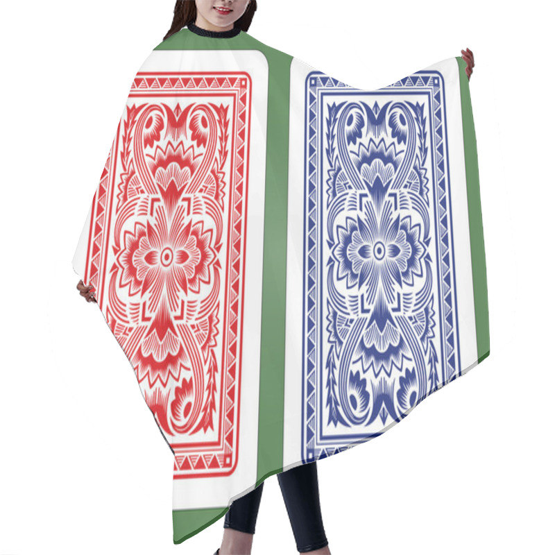 Personality  Playing Card Back Designs. Hair Cutting Cape