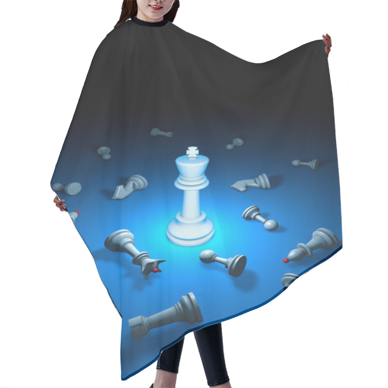 Personality  Strong Personality (chess Metaphor). 3D Rendering Illustration.  Hair Cutting Cape