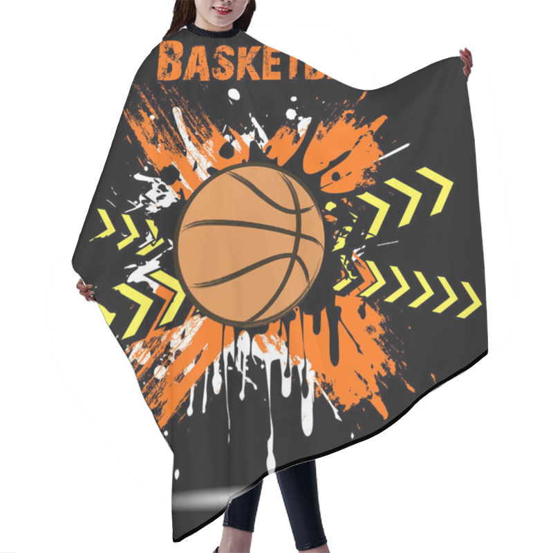 Personality  Background Abstract Basketball Ball From Blots Hair Cutting Cape