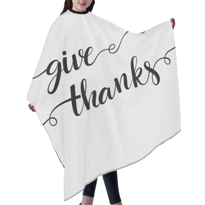 Personality  Lettering Thank You. Hair Cutting Cape