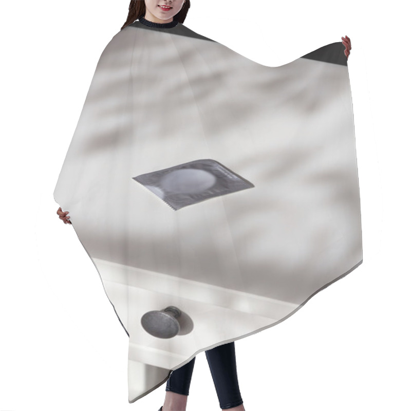 Personality  Condom On A Night Table Hair Cutting Cape