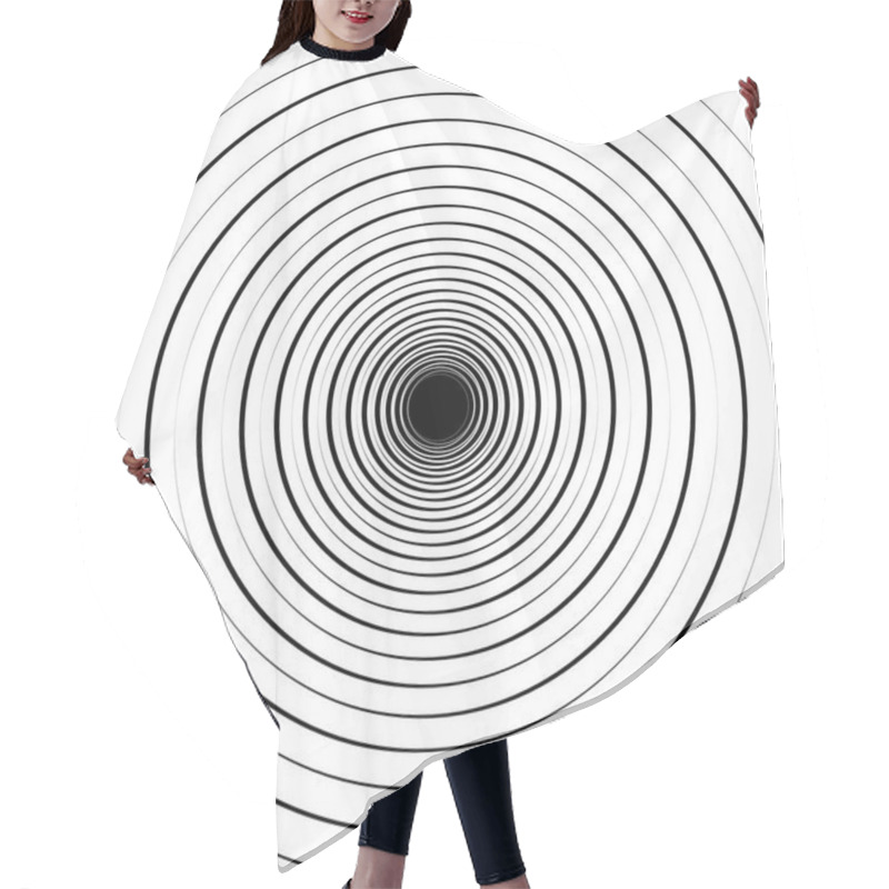 Personality  Ripple Pattern With Concentric Circles. Hair Cutting Cape