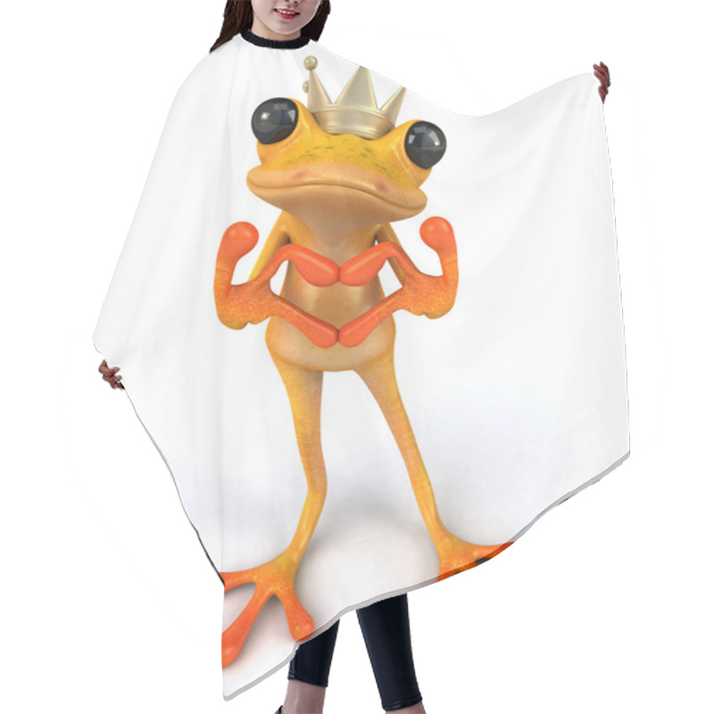 Personality  Fun Cartoon Frog Hair Cutting Cape