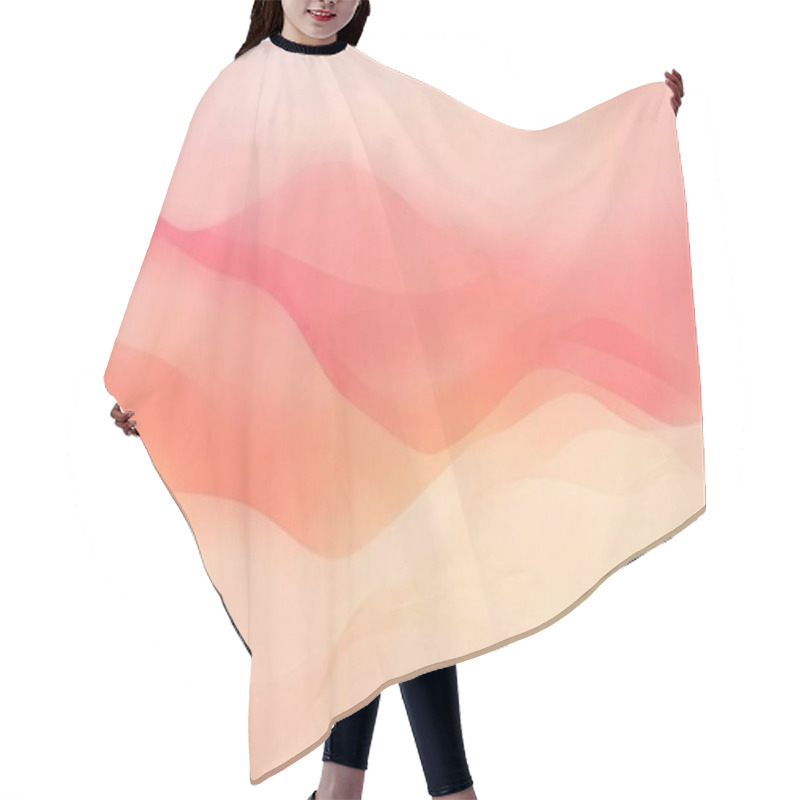 Personality  Soft Pink And Peach Gradient Minimalist Background Hair Cutting Cape