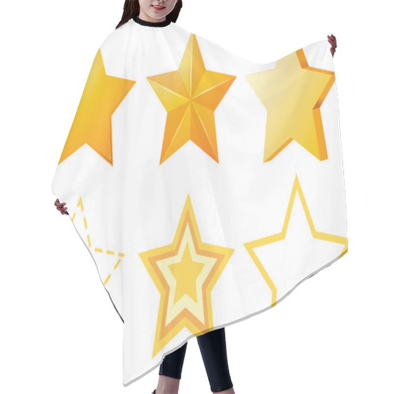 Personality  Different Designs Of Golden Stars Hair Cutting Cape