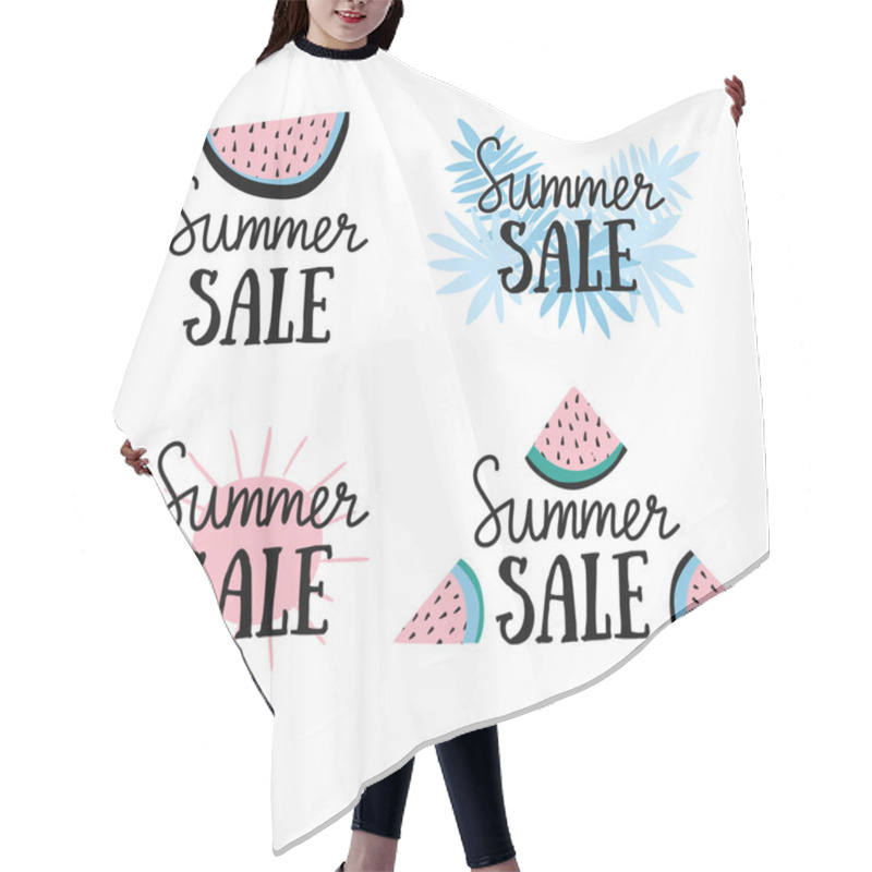 Personality  Summer Labels With Slices Of Watermelon Hair Cutting Cape