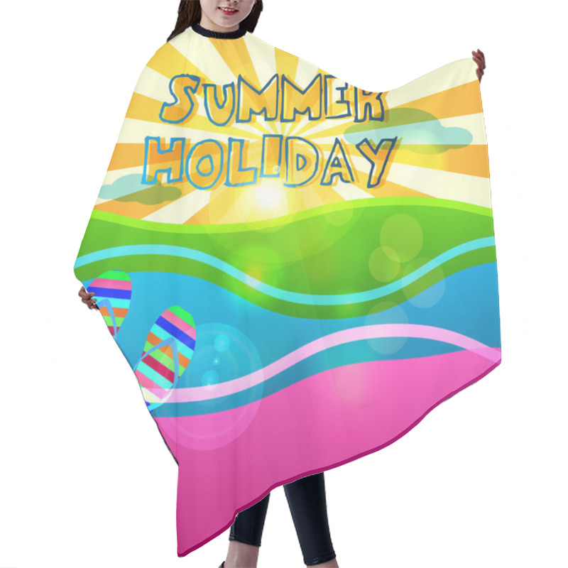 Personality  Summer Holiday Signs Set Hair Cutting Cape