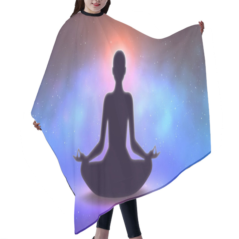 Personality  Lotus Pose Of Cosmic Yoga Meditation Hair Cutting Cape