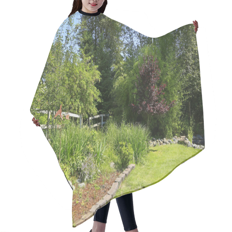 Personality  Green Backyard Landscape Hair Cutting Cape