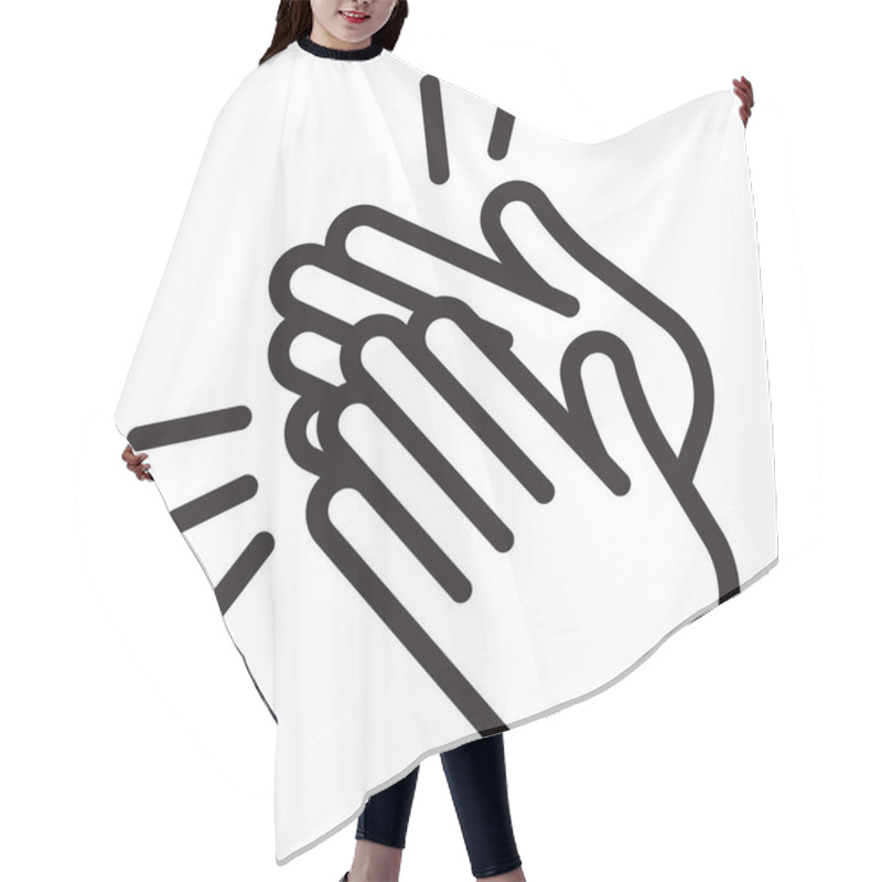 Personality  Applause Icon. Clapping Hands Hair Cutting Cape