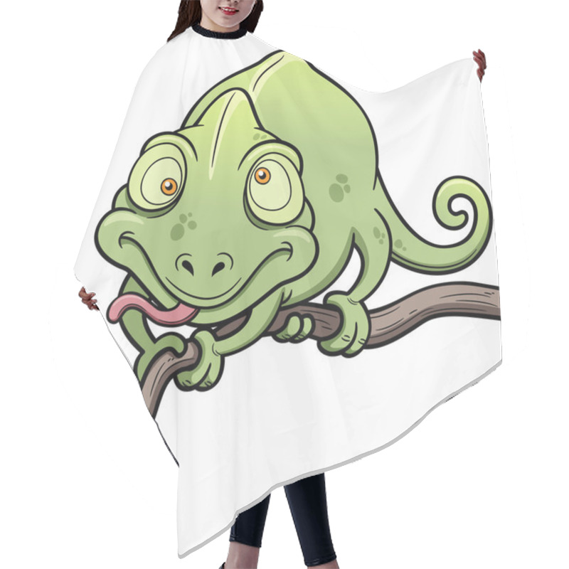 Personality  Cartoon Chameleon Hair Cutting Cape