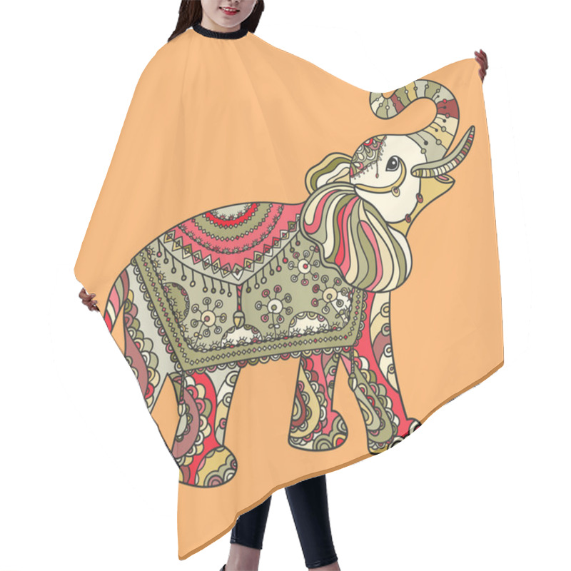 Personality  Stylized Fantasy Patterned Elephant Hair Cutting Cape