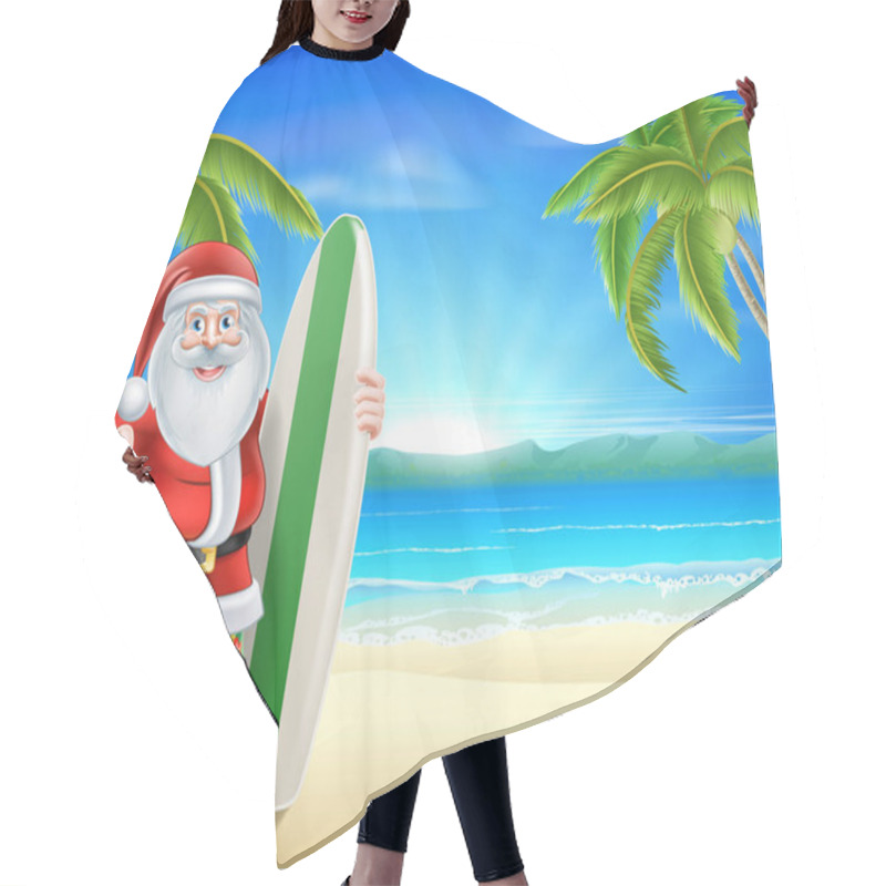 Personality  Tropical Beach Santa Hair Cutting Cape