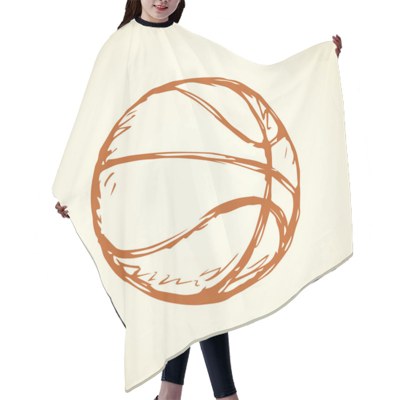 Personality  Basketball Ball. Sketch Hair Cutting Cape