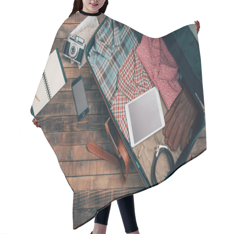 Personality  Hipster Traveler Packing Hair Cutting Cape