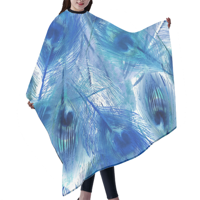 Personality  Feather Seamless Pattern Hair Cutting Cape