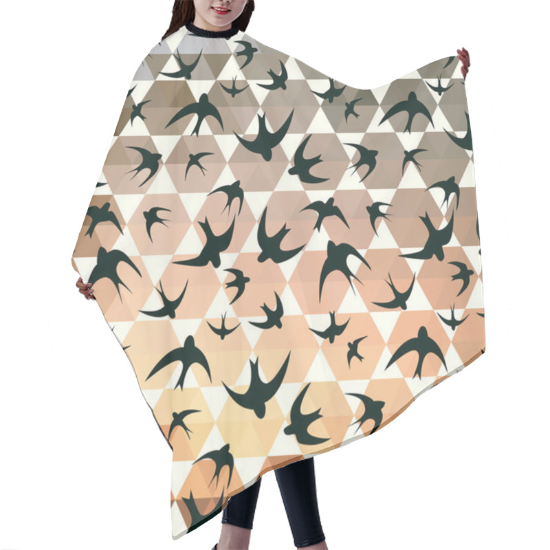 Personality  Swallow And Hexagons Hair Cutting Cape