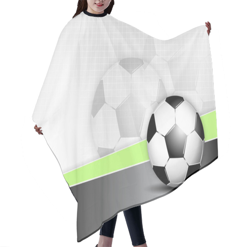 Personality  Sports Background - Soccer Ball Hair Cutting Cape