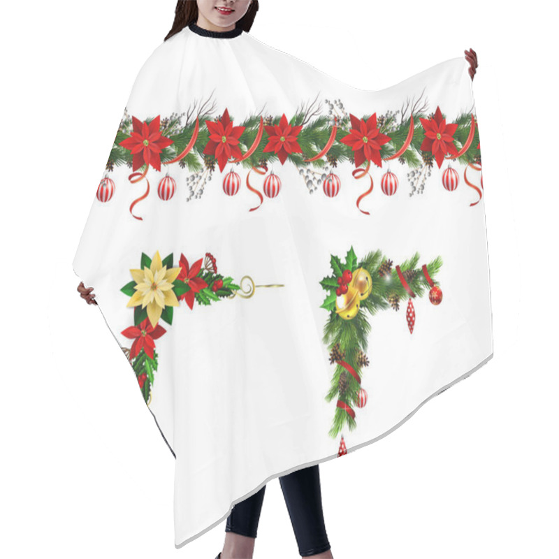 Personality  Christmas Elements For Your Designs Hair Cutting Cape