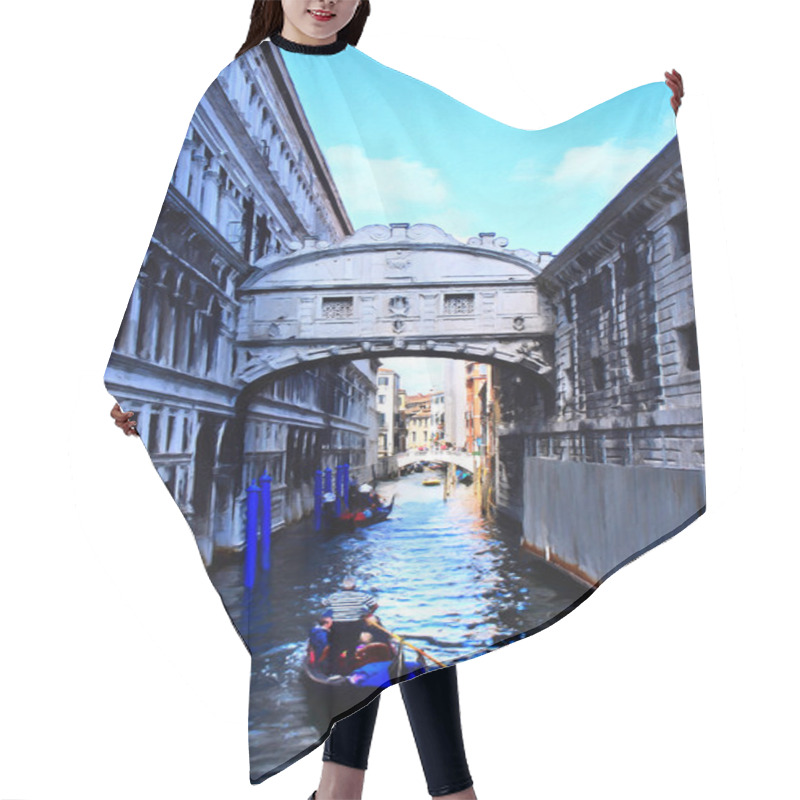 Personality  Panoramic Oil Painting Hair Cutting Cape