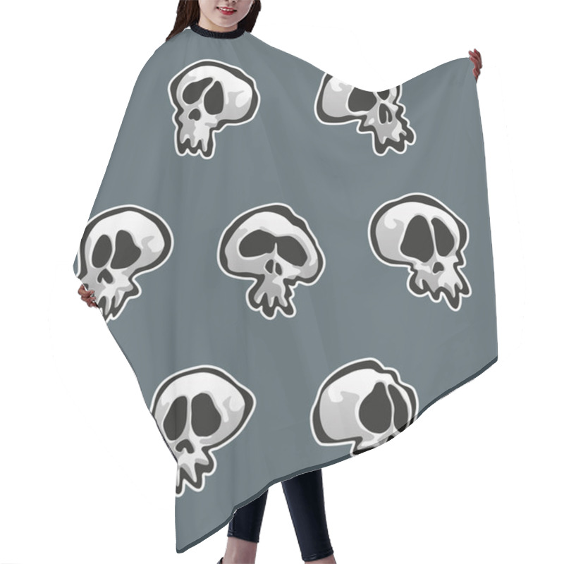 Personality  Seven Skulls Hair Cutting Cape