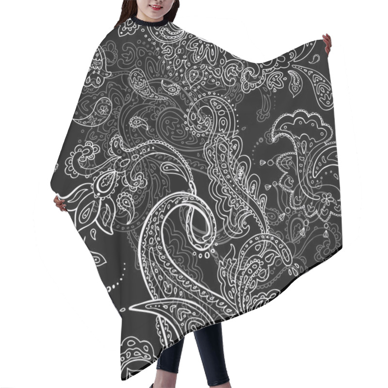 Personality  Paisley Ornament Seamless Background Hair Cutting Cape