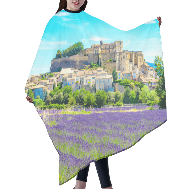 Personality  Lavender Fields At Village Gordes, A Small Medieval Town In Provence, Travel Destination In France. Hair Cutting Cape