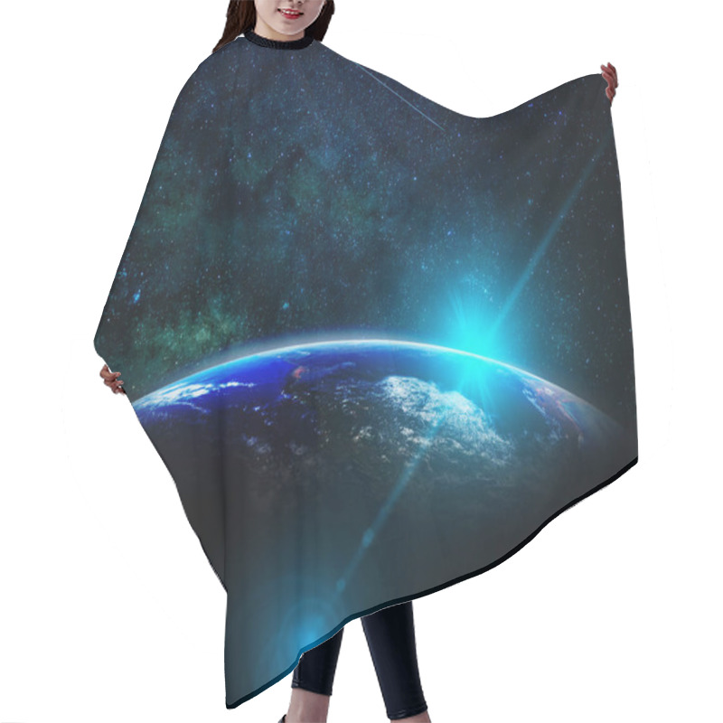 Personality  Part Of Earth With Sun Rise Hair Cutting Cape