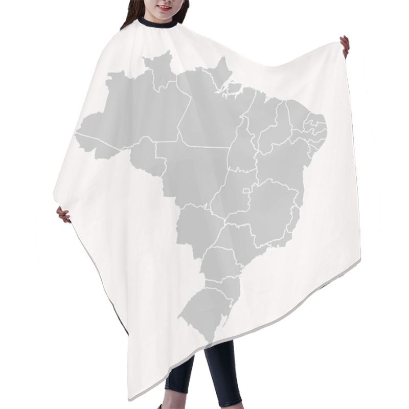 Personality  Detailed Map Of Brazil With States And Cities Hair Cutting Cape