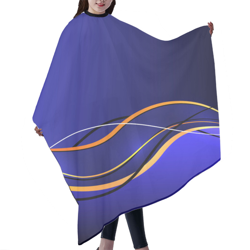 Personality  Vertical Background With Abstract Smooth Lines Hair Cutting Cape