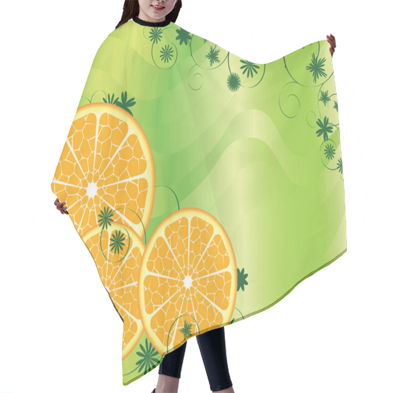 Personality  Abstract Fruit Orange Background Hair Cutting Cape