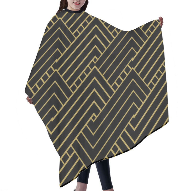 Personality  Geometric Gold Shapes Background Hair Cutting Cape